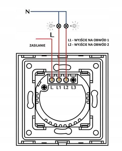 DOTYKOWY WŁĄCZNIK ŚWIATŁA 2K PODWÓJNY WYŁĄCZNIK SZKLANY na Arena.pl