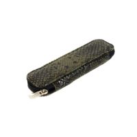 317 Piórnik owalny mały- print wężowy zielony KEMER