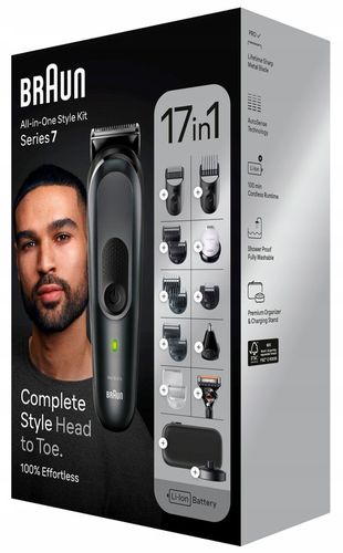 NOWY TRYMER MASZYNKA BRAUN SERIES 7 MGK7491 BOGATY ZESTAW 17w1 ETUI na Arena.pl