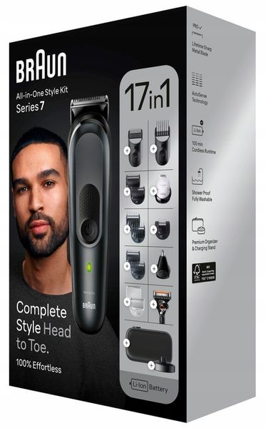 NOWY TRYMER MASZYNKA BRAUN SERIES 7 MGK7491 BOGATY ZESTAW 17w1 ETUI zdjęcie 2