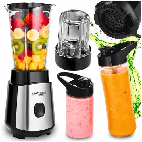 BLENDER KIELICHOWY 1500W MIKSER DO SMOOTHIE KOKTAJLI LODU 2 BIDONY + na Arena.pl