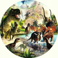 Opłatek na tort Urodziny Dinozaur Dinozaury Drapieżnik Postać Tekst Gratis