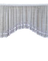 Firana gotowa 300x110 łuk,biały woal,gip.kwiat30cm