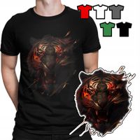 KOSZULKA T-SHIRT MĘSKI WZORY WYBÓR - ZE ZWIERZĘTAMI TYGRYS TIGER - XS