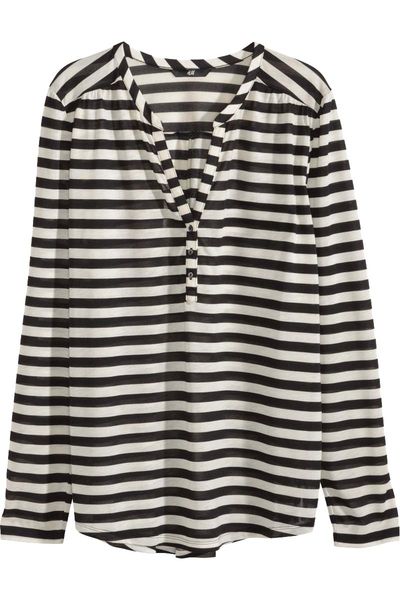 Bluzka w Paski, Guziki - 34 / XS zdjęcie 2