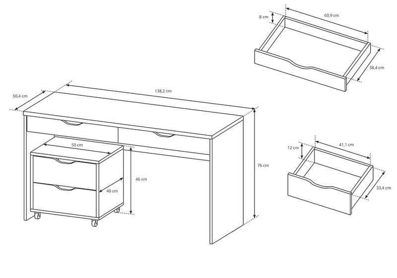 Biurko DOMI, stanowisko do make up, biurko do lustra zdjęcie 5