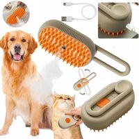 NOWOCZESNA SZCZOTKA NA PARE 2.0 DLA PSA KOTA USB C 360 MASAŻER DOZOWNIK