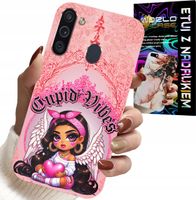 ETUI DO SAMSUNG GALAXY A21 - CUPID VIBES Z UROCZĄ ANIOŁKIEM PLECKI