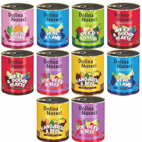 DOLINA NOTECI SUPERFOOD Karma mokra dla psa MIX Smaków 10 x 800g bezzbożowa na Arena.pl
