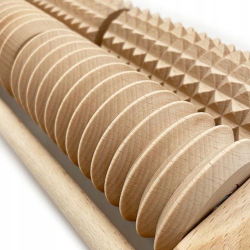 MASAŻER DO STÓP DREWNIANY ROLLER DWURZĘDOWY MASAŻ na Arena.pl