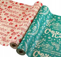 Papier prezentowy do pakowania prezentów świąteczny ozdobny 0,43x15 m 2 szt