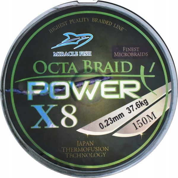 Plecionka Octa Braid Power X8 Green 0,08mm 150m zdjęcie 2