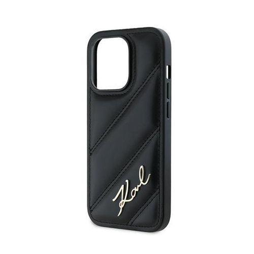 Karl Lagerfeld Diagonal Quilted Script - Etui iPhone 13 Pro (czarny) na Arena.pl