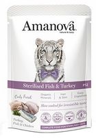 Amanova Cat Sterilised Fish & Turkey - Biała Ryba I Indyk Saszetka 85G