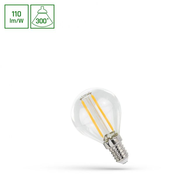LED KULKA E-14 230V 1W COG NW CLEAR SPECTRUM zdjęcie 1