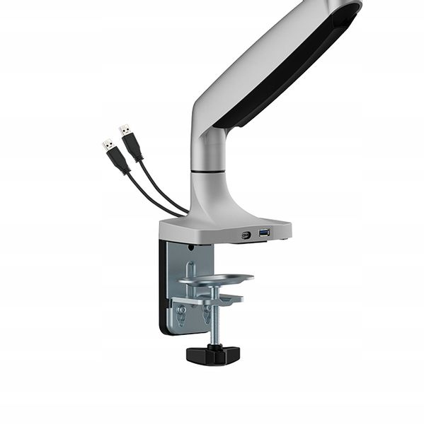 Uchwyt Uniwersalny Ramię na Monitor Spacetronik SPAS110S Srebrny USB A i C zdjęcie 10