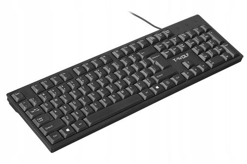 KLAWIATURA SLIM T-WOLF T15 BIUROWA USB PŁASKA na Arena.pl