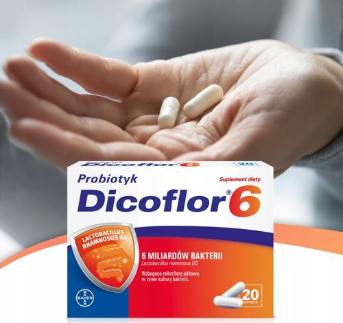 DICOFLOR 6 mld bakterii PROBIOTYK 2x20 kapsułek na Arena.pl