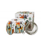 KUBEK Z ZAPARZACZEM I POKRYWKĄ DO ZIÓŁ DUO KOTY NA FOTELU 430 ML