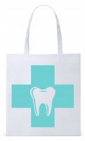 Dla Dentysty Stomatologa Torba Eco Biała Shopper Z Nadrukiem Ze Zdjęciem