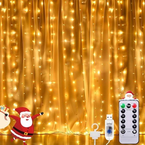 KURTYNA ŚWIETLNA Z 300 LAMPKAMI LED DO DEKORACJI POKOJU I OKNA na Arena.pl