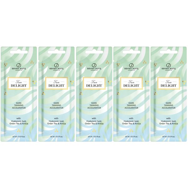 Zestaw 5x 7suns Tan Delight Accelerator Dark Tanning 15ml zdjęcie 1