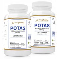 POTAS 350 mg czysty cytrynian potasu WEGE 2x120kap