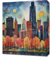 Obraz 50x60cm Panorama Malowniczego Miasta