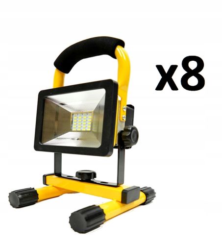 8x HALOGEN LED 30W Z AKUMULATOREM na Arena.pl