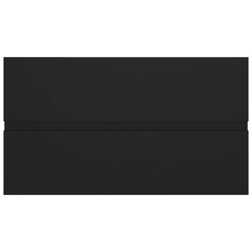 Szafka z wbudowaną umywalką, czarna, materiał drewnopochodny na Arena.pl