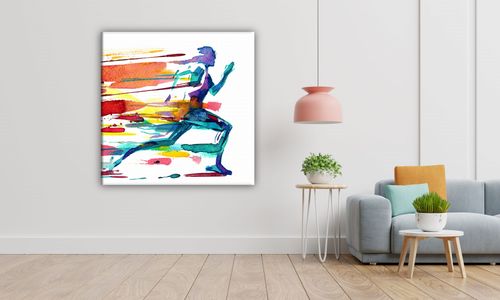 OBRAZ NA PŁÓTNIE 008 Biegacz 50x50cm na Arena.pl