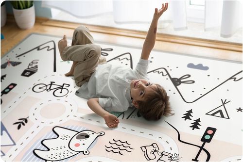 MATA PIANKOWA EDUKACYJNA DWUSTRONNA DUŻA 180x150cm na Arena.pl