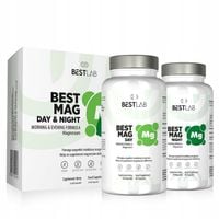 BestMag BESTLAB Jabłczan Magnezu MIĘŚNIE SKURCZE NERWY na Dzień i Noc