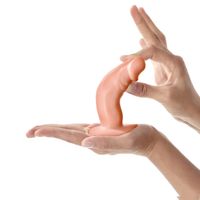 dildo na przyssawce w kształcie penisa, elastyczne - real tim flesh