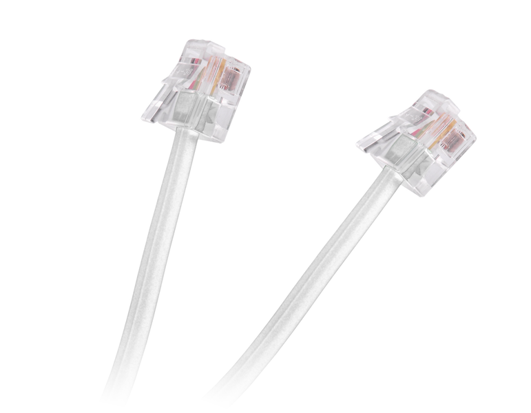 TEL0033F-2 Przewod tel.wt.-wt.bialy 2m zdjęcie 1