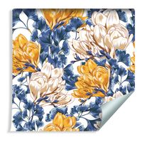 Tapeta Ozdobna Kolorowe Kwiaty Magnolii Natura do Sypialni