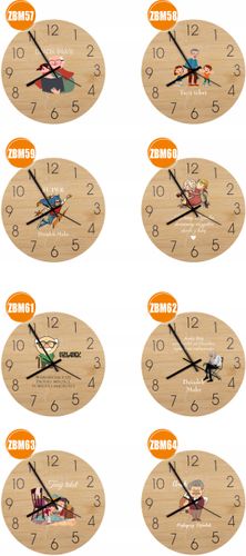 Bambusowy ZEGAR ścienny personalizacja nadruk prezent dla BABCI + imię na Arena.pl