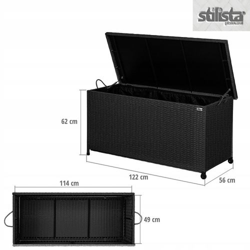 SKRZYNIA OGRODOWA NA TARAS BALKON Z TECHNORATTANU DO PRZECHOWYWANIA na Arena.pl