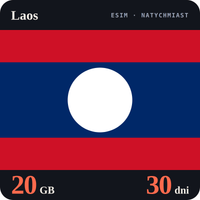 Karta eSIM Internet Laos 20 GB na 30 dni - bez rejestracji