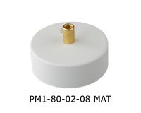 Podsufitka metalowa 1 otwór 80mm kolor biały+ mosiądz