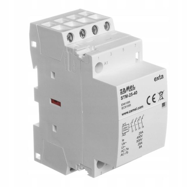 STYCZNIK MODUŁOWY STM-25-40 25A 4xNO 230VAC zdjęcie 3