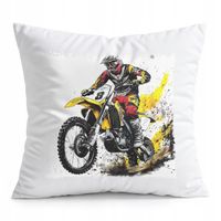 PODUSZKA BIAŁA PREZENT - MOTOR MOTOCYKL MOTOCROSS