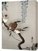 Obraz 50x70cm Ring Sparrows, Koson Japoński Vintage do Salonu