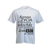 Koszulka T-SHIRT z napisem DOŚWIADCZAJ ŻYCIA