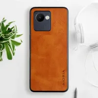 Etui AIORIA LEATHER do Realme C30 / Realme Narzo 50i Prime pomarańczowy
