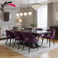 Krzesło Tapicerowane Premium KL-8 Chłodny Fioletowy Piano 18