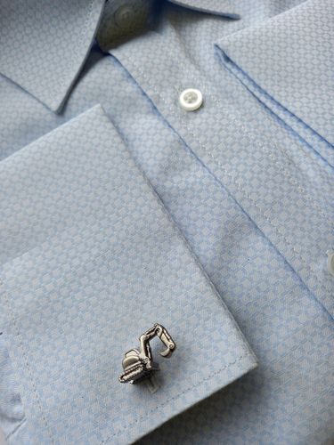 Tytanowe spinki do mankietów Koparka Buldożer na Arena.pl