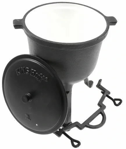 KOCIOŁEK 7 L GARNEK MYŚLIWSKI ŻELIWNY EMALIOWANY zdjęcie 9