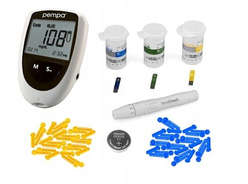 POMIAR 3W1 PEMPA CHOLESTEROL KWAS MOCZOWY GLUKOZA + GRATIS x2 na Arena.pl