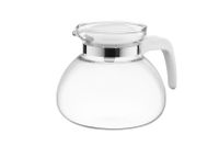 Dzbanek szklany żaroodporny z przykrywką do herbaty kawy GRETA 1,7 l biały